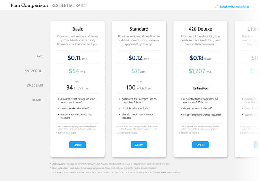 Pricing Page